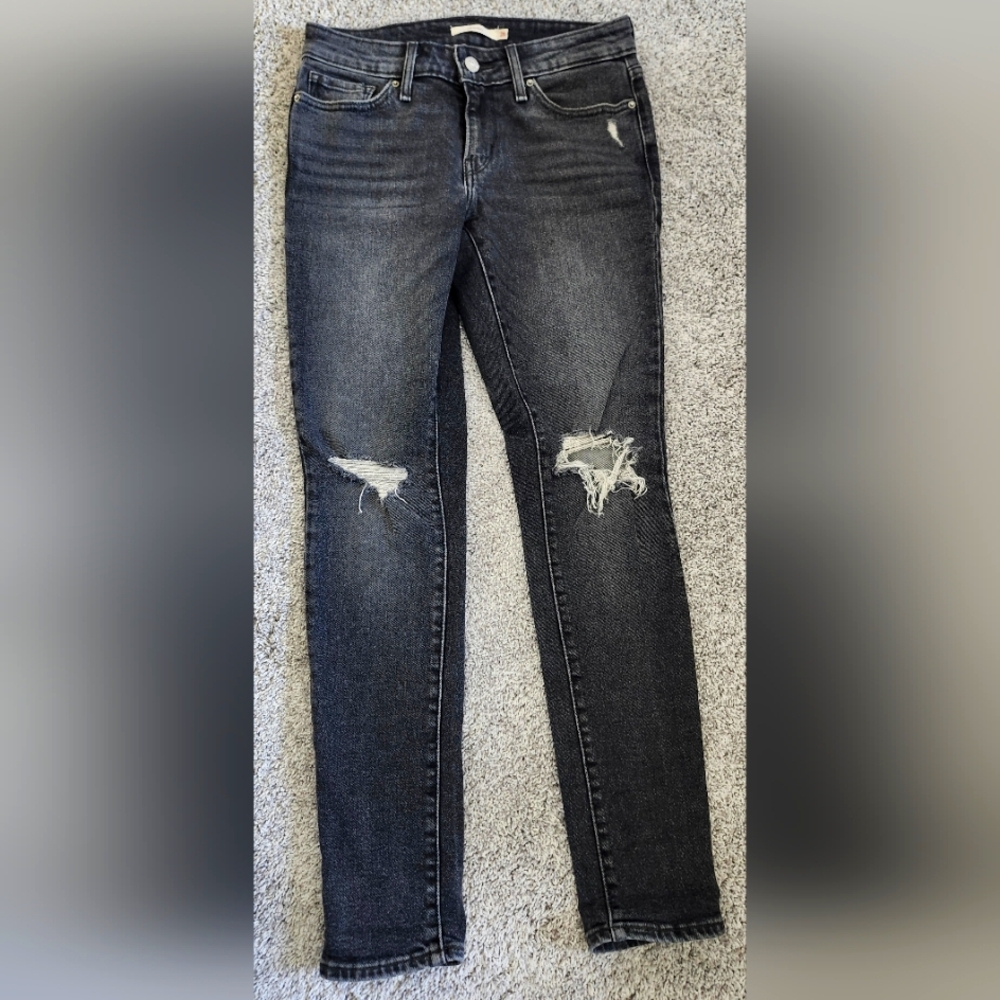 Levi's 711 Skinny Jeans Size 26 (Fits Up To 27) Black